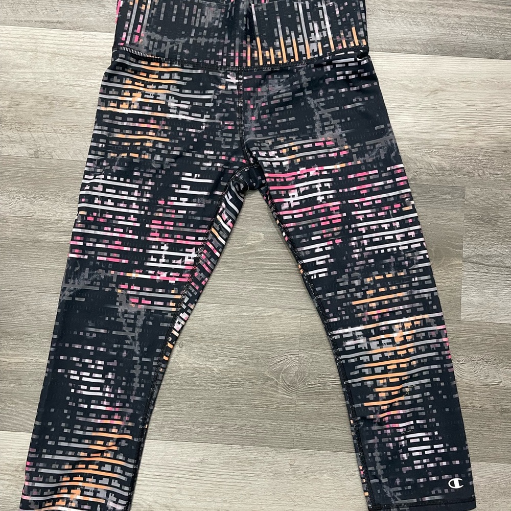 Champion women’s size medium capris length multi colored leggings